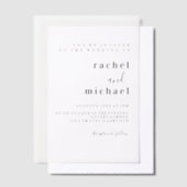 Invitations En Vélin Simple, élégant, Mariage, (Compenser)