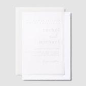 Invitations En Vélin Simple, élégant, Mariage, (Compenser)