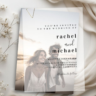 Invitations En Vélin Simple, élégant, Mariage,