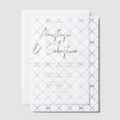 Invitations En Vélin Simple Élégant Mariage Photo Noir & Blanc Script (Décalage (Invitation))