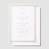 Invitations En Vélin Simple minima de typographie Monogramme Mariage su (Compenser)