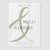 Invitations En Vélin Simple moderne verdure superposition mariage Enreg (Recto)