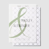 Invitations En Vélin Simple moderne verdure superposition mariage Enreg (Décalage (Invitation))