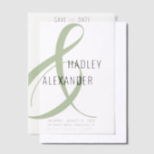 Invitations En Vélin Simple moderne verdure superposition mariage Enreg (Compenser)