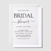 Invitations En Vélin Simple Shower de Mariage (Compenser)