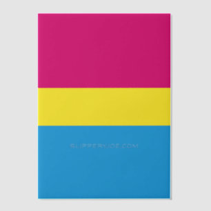 Invitations En Vélin SlipperyJoe pansexuel drapeau de la fierté rose am