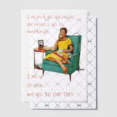 Invitations En Vélin SlipperyJoe socialiser la fête de la boisson vinta (Décalage (Invitation))