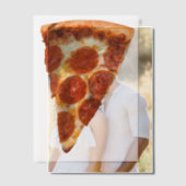 Invitations En Vélin SlipperyJoe's classique pepperoni pizza tranche fo (Décalage (Couple))