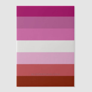 Invitations En Vélin SlipperyJoe's lesbian pride flag feminine communit