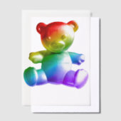 Invitations En Vélin SlipperyL'ours en peluche brossé de Joe gra arc-en (Compenser)