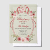 Invitations En Vélin Soirée de Noël Florale Coquette (Compenser)