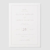 Invitations En Vélin Sophisticated Dusty Rose Minimalist (Recto)