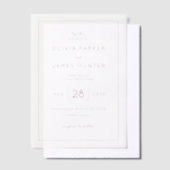 Invitations En Vélin Sophisticated Dusty Rose Minimalist (Compenser)