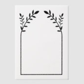 Invitations En Vélin Split Black Floral SVG Frame (Recto)