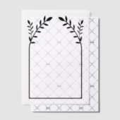 Invitations En Vélin Split Black Floral SVG Frame (Décalage (Invitation))