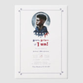 Invitations En Vélin Stars, Stripes & Fun All-American Boy Anniversaire (Recto)