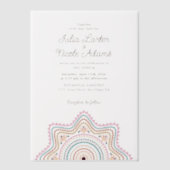 Invitations En Vélin Style Art déco classique Mandala Mariage (Recto)