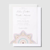 Invitations En Vélin Style Art déco classique Mandala Mariage (Compenser)