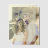 Invitations En Vélin Superposition botanique Campanula Bluebell (Décalage (Couple))