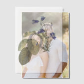 Invitations En Vélin Superposition botanique Campanula Bluebell (Décalage (Couple))