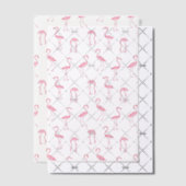 Invitations En Vélin Superposition de fêtes tropicales de flamants rose (Décalage (Invitation))