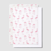 Invitations En Vélin Superposition de fêtes tropicales de flamants rose (Compenser)