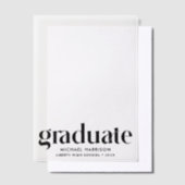 Invitations En Vélin Superposition de la fête de graduation moderne (Compenser)