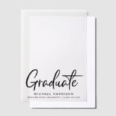 Invitations En Vélin Superposition de la fête de graduation moderne (Compenser)