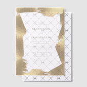 Invitations En Vélin Superposition de Mariage frontalier Faux Gold tran (Décalage (Invitation))