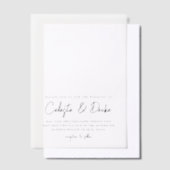 Invitations En Vélin Superposition de photo de script moderne de mariag (Compenser)