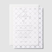 Invitations En Vélin Superposition de photo de script moderne Mariage (Décalage (Invitation))