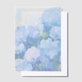 Invitations En Vélin Superposition du Mariage Blue Hydrangeas Custom Na (Compenser)