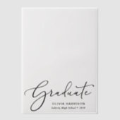 Invitations En Vélin Superposition élégante de la fête de graduation (Recto)