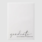 Invitations En Vélin Superposition élégante de la partie de graduation  (Recto)