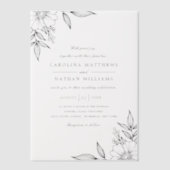 Invitations En Vélin Superposition Mariage simple et élégante des coins (Recto)