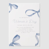 Invitations En Vélin Sweet Women's Day Fancy Bow History Mois (Recto)