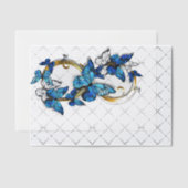 Invitations En Vélin Symbol Infinity of Blue Morpho Butterflies (Décalage (Invitation))