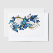 Invitations En Vélin Symbol Infinity of Blue Morpho Butterflies (Compenser)