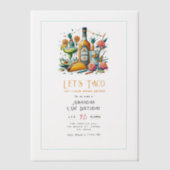 Invitations En Vélin Taco 'Bout a Birthday - Fête de la Fiesta (Recto)