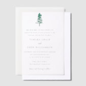 Invitations En Vélin Tamara Pine Tree Mariage moderne (Compenser)