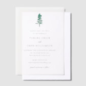 Invitations En Vélin Tamara Pine Tree Mariage moderne Enregistrer la da (Compenser)
