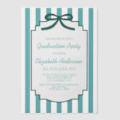 Invitations En Vélin Teal Green Graduation (Recto)