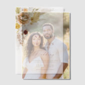 Invitations En Vélin Terracotta Fall Autumn Boho Pampas Grass Wedding (Décalage (Couple))