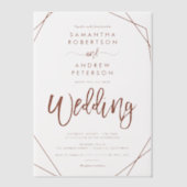 Invitations En Vélin Terrarium Mariage moderne Boho en terre cuite (Recto)