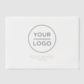 Invitations En Vélin Texte du logo de l'entreprise simple (Recto)