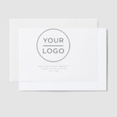 Invitations En Vélin Texte du logo de l'entreprise simple (Compenser)