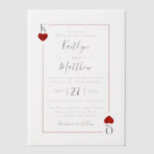 Invitations En Vélin The Monogram Playing Card Wedding Collection (Recto)