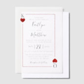 Invitations En Vélin The Monogram Playing Card Wedding Collection (Compenser)
