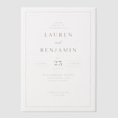 Invitations En Vélin Toile de Romance Wedding (Recto)