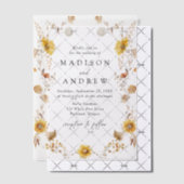 Invitations En Vélin Tournesols d'automne rustique et Mariage Fleur sau (Décalage (Invitation))